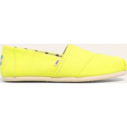 Toms - Espadryle Classic. Żółte espadryle damskie Toms, bez wzorów, ze skóry, bez obcasa, na obcasie. Za 199,90 zł.