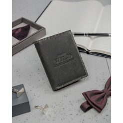 Ekskluzywny skórzany męski portfel skóra naturalna. Portfele męskie ALWAYS WILD, bez wzorów, ze skóry. Za 49,90 zł.