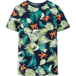 T-shirty męskie: T-shirt Slim Fit bonprix ciemnoniebieski z nadrukiem