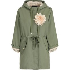 Parka My Twin Parka 191MT2110. Zielone kurtki damskie My Twin, l, bez wzorów, z bawełny, bez kaptura. W wyprzedaży za 529,00 zł.