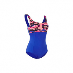 Strój jednoczęściowy do aquafitness KAROL Ziza damski. Niebieskie stroje kąpielowe jednoczęściowe damskie marki NABAIJI. W wyprzedaży za 34,99 zł.