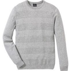 Sweter Regular Fit bonprix jasnoszary melanż. Szare swetry klasyczne męskie bonprix, l, melanż. Za 89,99 zł.