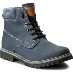 Botki męskie: Trapery LASOCKI FOR MEN - MI01-MAGNUM-06 Granatowy