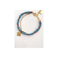 Damska bransoletka z turkusami Divine Mantra. Żółte bransoletki damskie Iluzja jewellery, z turkusem, srebrne. Za 179,00 zł.