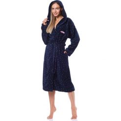 Szlafrok damski Dotty Navy. Niebieskie piżamy damskie L - L, bez wzorów, bez rękawów. Za 159,99 zł.