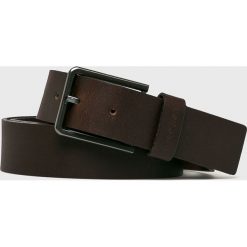 Calvin Klein - Pasek skórzany. Czarne paski męskie Calvin Klein, w paski, ze skóry. W wyprzedaży za 119,90 zł.