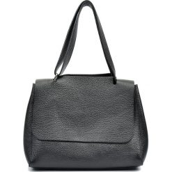 Torebki klasyczne damskie: Skórzana torebka w kolorze czarnym – 25 x 32 x 14 cm