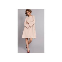 Sukienka Stylish Gal - nude. Brązowe sukienki balowe marki Madnezz, l, z aplikacjami, z bawełny, z dekoltem na plecach. Za 249,00 zł.