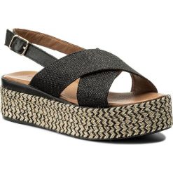 Espadryle INUOVO - 8918 Black/Black. Czarne espadryle damskie marki Inuovo, z aplikacjami, ze skóry ekologicznej, bez obcasa. W wyprzedaży za 199,00 zł.