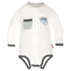 2Be3 Body Chłopięce Z Kieszonką 62 Biało-Szare. Szare body niemowlęce marki 2Be3. Za 35,00 zł.