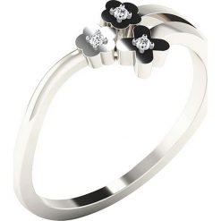 Złoty pierścionek z diamentami. Szare pierścionki damskie Art of Diamond & Co., z diamentem, złote. W wyprzedaży za 452,95 zł.