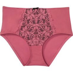 Stringi modelujące sylwetkę bonprix dymny malinowy - czarny. Różowe stringi damskie bonprix, w koronkowe wzory, z koronki. Za 34,99 zł.