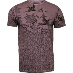 Ciemnoliliowa Męska Koszulka (T-shirt) - Brave Soul - Motyw Kwiatowy i Geometryczny TSBRSSS18GEOMETRYlilac. Koszulki męskie Brave Soul, m, z nadrukiem, z tkaniny, casualowe, bez kołnierzyka, bez rękawów. Za 59,00 zł.