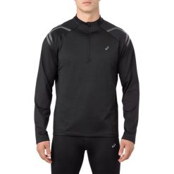 Bluza Asics Icon Winter LS 1/2 Zip Top M Czarna. Czarne bluzy męskie Asics, na zimę, m, bez wzorów, bez kołnierzyka, bez rękawów, długie, bez kaptura. Za 149,99 zł.