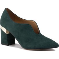 Półbuty SAGAN - 4060 Zielony Welur. Zielone półbuty damskie Sagan, bez wzorów, ze skóry, eleganckie, bez obcasa, na obcasie, bez zapięcia. Za 289,00 zł.