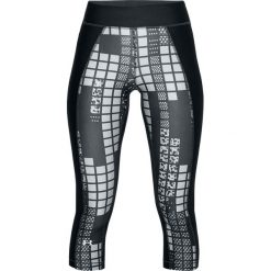 Spodnie damskie: Under Armour Legginsy damskie HG Print Armour Capri czarne r. L (1310667-017)