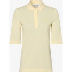 Lacoste - Damska koszulka polo, żółty. Żółte koszulki damskie polo Lacoste, bez wzorów, z bawełny, polo, bez rękawów, bez kaptura. Za 429,95 zł.
