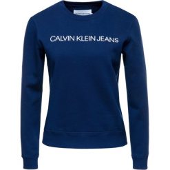Bluza Calvin Klein Jeans Institutional J20J212583. Niebieskie bluzy damskie Calvin Klein Jeans, s, bez wzorów, z bawełny, bez rękawów, bez kaptura. W wyprzedaży za 269,00 zł.