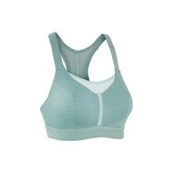 Stanik Do Biegania Comfort Khaki Melanż. Zielone biustonosze sportowe damskie KALENJI, s, melanż, z elastanu, do biegania. Za 69,99 zł.