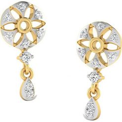 Złote kolczyki-wkrętki z diamentami. Żółte kolczyki damskie marki Diamant Vendôme, z diamentem, złote. W wyprzedaży za 730,95 zł.