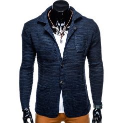 Swetry męskie: SWETER MĘSKI ROZPINANY E112 - GRANATOWY