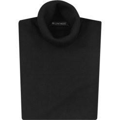 Czarny golf męski SW10. Czarne swetry męskie Lanieri Fashion - swetry męskie, m, bez wzorów, z wełny, casualowe, z golfem, bez kaptura. Za 134,10 zł.