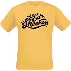 Sheeran, Ed Script T-Shirt żółty. Żółte koszulki męskie Sheeran, Ed, l, z nadrukiem, z okrągłym kołnierzem. Za 74,90 zł.