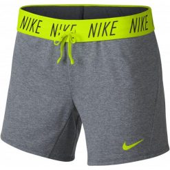 Bermudy damskie: Nike Spodenki Damskie W Nk Dry Short Attk tr5 Cool Grey Htr Volt S