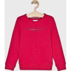 Tommy Hilfiger - Bluza dziecięca 128-176 cm. Różowe bluzy dziewczęce TOMMY HILFIGER, z nadrukiem, z elastanu, bez rękawów, bez kaptura. W wyprzedaży za 179,90 zł.