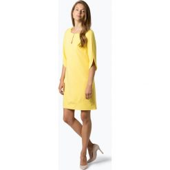 Comma - Sukienka damska, żółty. Żółte sukienki damskie comma, bez wzorów, eleganckie, bez kołnierzyka, bez rękawów. Za 179,95 zł.