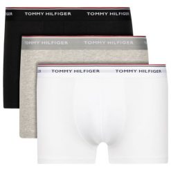 Komplet 3 par bokserek TOMMY HILFIGER 1U87903842. Białe bokserki męskie TOMMY HILFIGER, bez wzorów, z elastanu. W wyprzedaży za 119,00 zł.