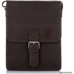 Torba męska na ramię listionoszka Paolo Peruzzi. Torby męskie skórzane Pakamera, bez wzorów, ze skóry. Za 259,00 zł.