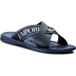 Chodaki męskie: Klapki EMPORIO ARMANI - X4P001 XAL73 E553 Night/White/Night