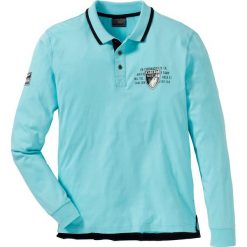 Shirt polo z długim rękawem Regular Fit bonprix morski. Niebieskie koszulki męskie bonprix, s, bez wzorów, polo, z długim rękawem, długie. Za 44,99 zł.