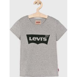 Levi's - Top dziecięcy 86-164 cm. Czarne bluzki dziewczęce Levi's®, z nadrukiem, z bawełny, z okrągłym kołnierzem, z krótkim rękawem, krótkie, bez kaptura. Za 69,90 zł.