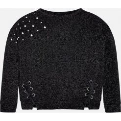 Mayoral - Bluza dziecięca 128-167 cm. Niebieskie bluzy dziewczęce Mayoral, bez wzorów, z bawełny, bez rękawów, bez kaptura. W wyprzedaży za 49,90 zł.