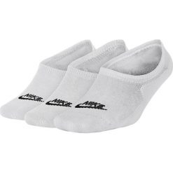 Skarpety Nike U NSW 3-pack Footie (SX6014-100). Szare skarpetki damskie Nike, bez wzorów, z bawełny. Za 39,99 zł.