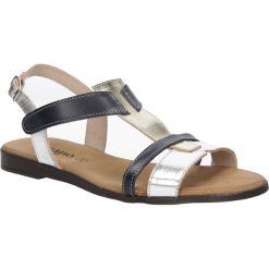 Sandały verano 2408. Niebieskie sandały damskie Verano, bez wzorów, ze skóry, eleganckie, bez obcasa, bez zapięcia. Za 249,99 zł.