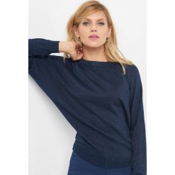Sweter z kryształkami. Niebieskie swetry rozpinane damskie Orsay, xs, z dzianiny. Za 79,99 zł.