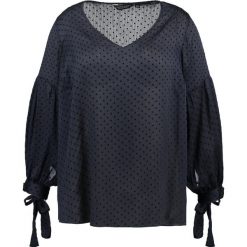 Bluzki damskie: Dorothy Perkins Curve TIE SLEEVE DOBBY SPOT Bluzka dark blue