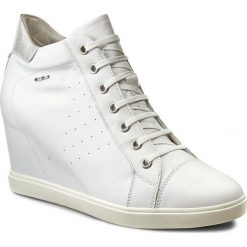 Sneakersy GEOX - D Eleni A D7267A 00085 C1000 Biały. Szare sneakersy damskie marki Geox, z gumy. W wyprzedaży za 349,00 zł.