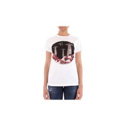 T-shirty z krótkim rękawem Trussardi 56T00186-1T001632. Białe t-shirty damskie Trussardi, s, bez wzorów, bez kołnierzyka. Za 230,92 zł.
