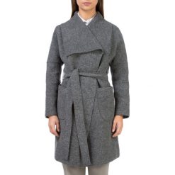 Płaszcz damski 83-9W-102-8. Szare płaszcze damskie Wittchen, bez wzorów, z wełny, eleganckie. Za 439,00 zł.