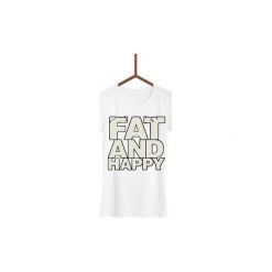 Koszulka Fat and Happy Damska. Białe koszulki damskie Failfake, s, bez wzorów, bez kołnierzyka. Za 130,00 zł.