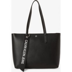 Calvin Klein Jeans - Damska torba shopper, czarny. Czarne torby damskie na zakupy Calvin Klein Jeans, bez wzorów, z jeansu, bez dodatków. Za 539,95 zł.