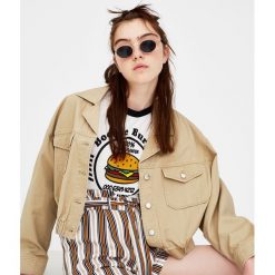 T-shirty damskie: Koszulka vintage z hamburgerem