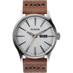 Biżuteria i zegarki męskie: Zegarek męski Saddle Silver Nixon Sentry Leather A1051752
