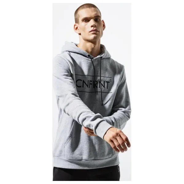 Confront Bluza Essential Gry Hoody , szary, rozmiar M. Szare bluzy męskie Confront, m, z nadrukiem, z bawełny, z kapturem, bez rękawów, z kapturem. W wyprzedaży za 143,99 zł.
