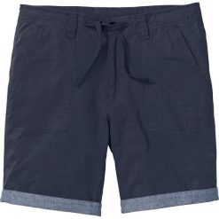 Długie szorty ze strukturalnego materiału Regular Fit bonprix ciemnoniebieski. Niebieskie spodenki i szorty męskie bonprix, m, bez wzorów, długie. Za 79,99 zł.