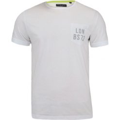 Biały, Prosty T-Shirt (Koszulka), London - 100% BAWEŁNA - Brave Soul, Męski TSBRSSS17ORITZWHITE. Białe koszulki męskie Brave Soul, m, z nadrukiem, z bawełny, casualowe, bez kołnierzyka. Za 39,00 zł.